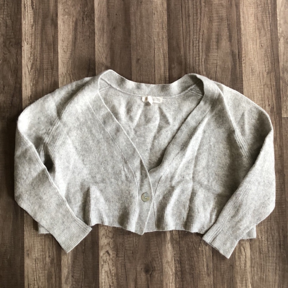 Hansel from Basel Gray Wool Silk Cardigan Cashmere - Picture 2 of 9